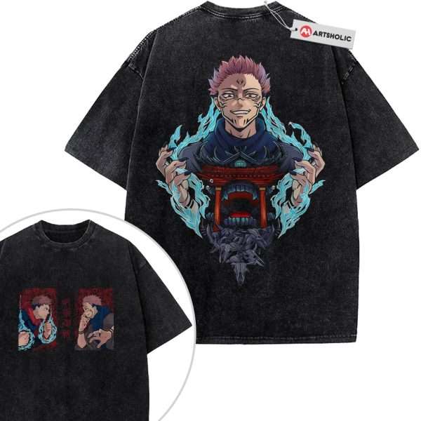 Sukuna x Yuji Itadori Shirt, Jujutsu Kaisen Shirt, Anime Shirt, Vintage T-Shirt 2-Sided