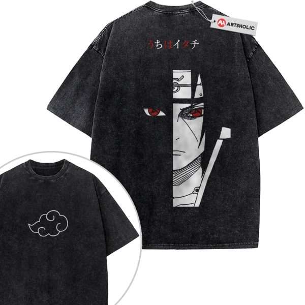 Itachi Uchiha Shirt, Naruto Shirt, Anime Shirt, Vintage T-Shirt 2-Sided