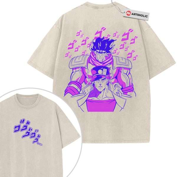 Jotaro Kujo Shirt, JoJo's Bizarre Adventure Shirt, Anime Shirt, Vintage T-Shirt 2-Sided
