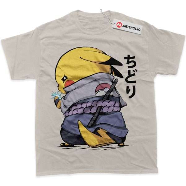 Pikachu Shirt, Pokemon Shirt, Anime Shirt, Graphic Tee - Sand, L
