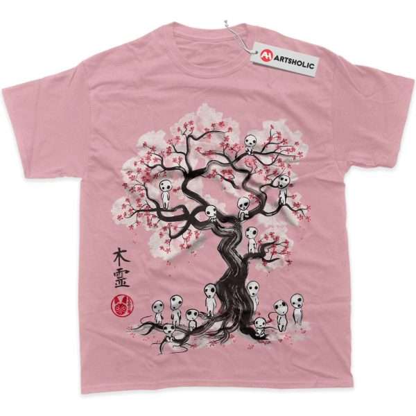 Princess Mononoke Shirt, Studio Ghibli Shirt, Anime Shirt, Graphic Tee - Pink, XL