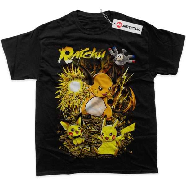 Pikachu Shirt, Raichu Shirt, Pokemon Shirt, Anime Shirt, Graphic Tee