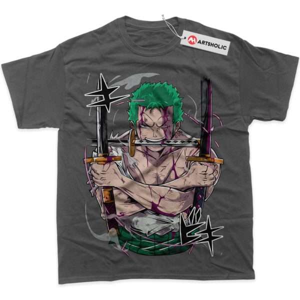 Roronoa Zoro Shirt, One Piece Shirt, Anime Shirt, graphic Tee - Carbon, XL