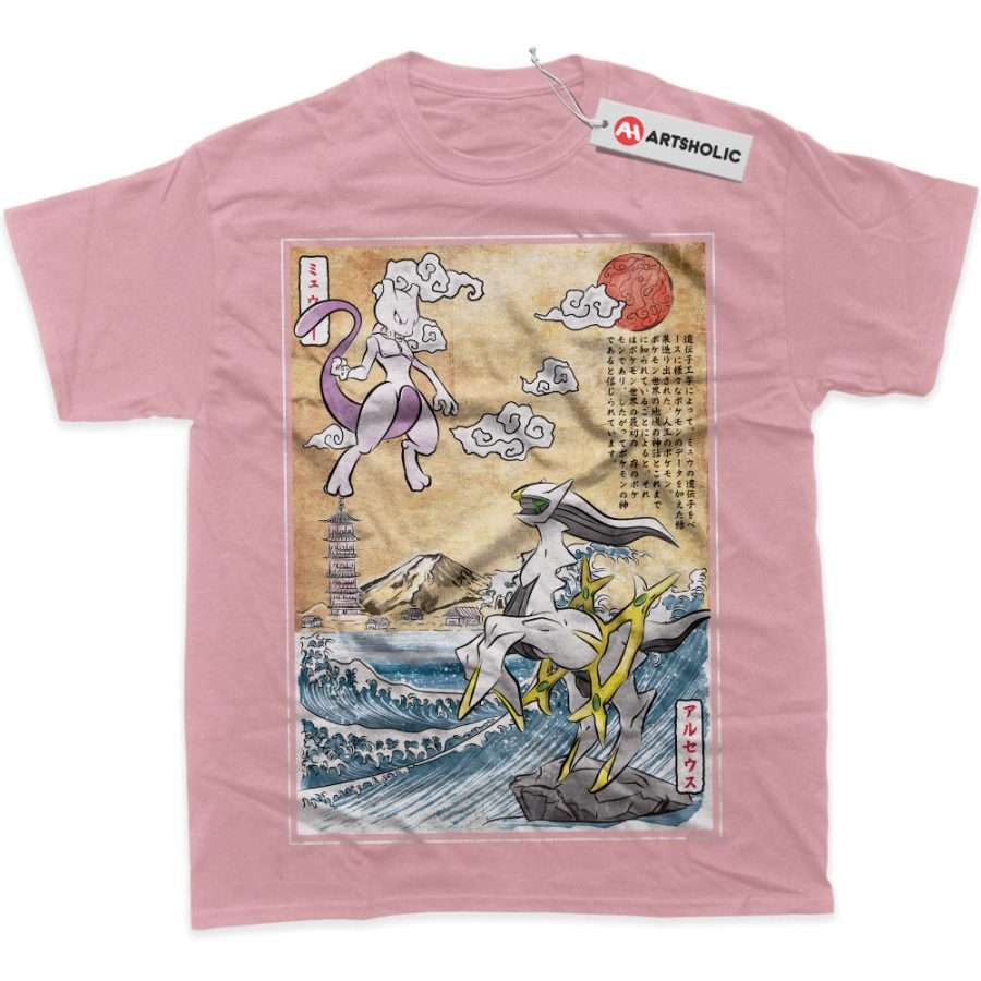 Pokémon アルセウス　アニメTシャツ Arceus vs Mewtwo Shirt, Pokemon Shirt, Anime Shirt, graphic Tee