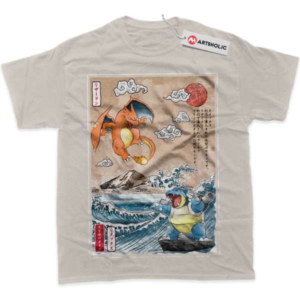 Charizard vs Blastoise Shirt, Pokemon Shirt, Anime Shirt, Graphic T-Shirt