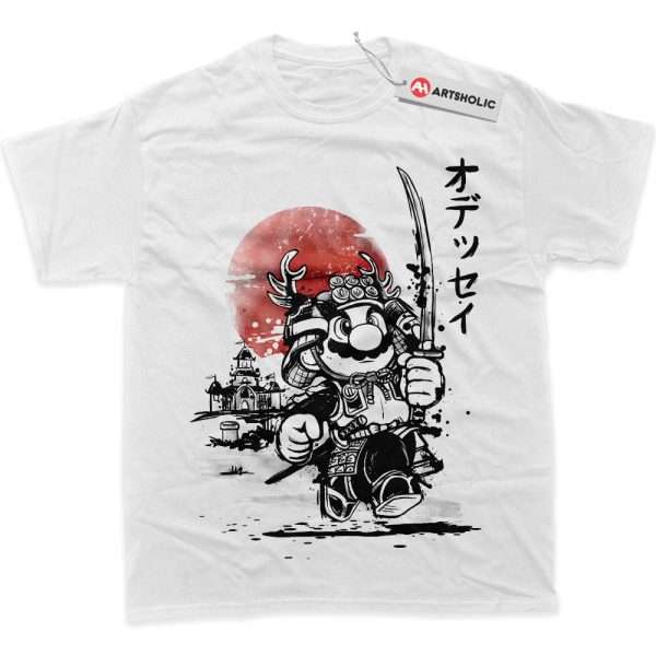 Samurai Super Mario Shirt, Game Shirt, Graphic Tee