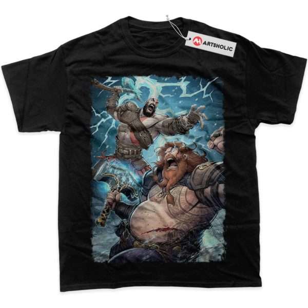 Kratos vs Thor Shirt, God of War Shirt, Game Shirt, Graphic Tee