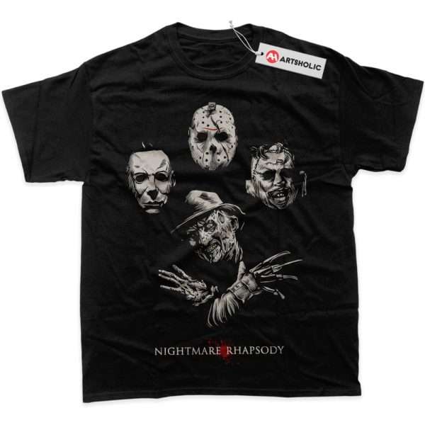 Freddy Kruege Shirt, Jason Voorhees Shirt, Michael Myers Shirt, Leatherface Shirt, Halloween Shirt, Horror Shirt, graphic T-Shirt