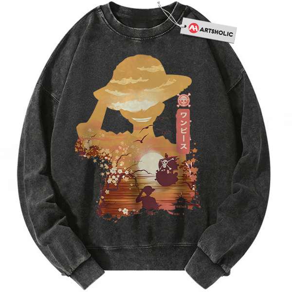 Monkey D Luffy Sweatshirt, One Piece Sweatshirt, Anime Sweatshirt, Vintage Sweater