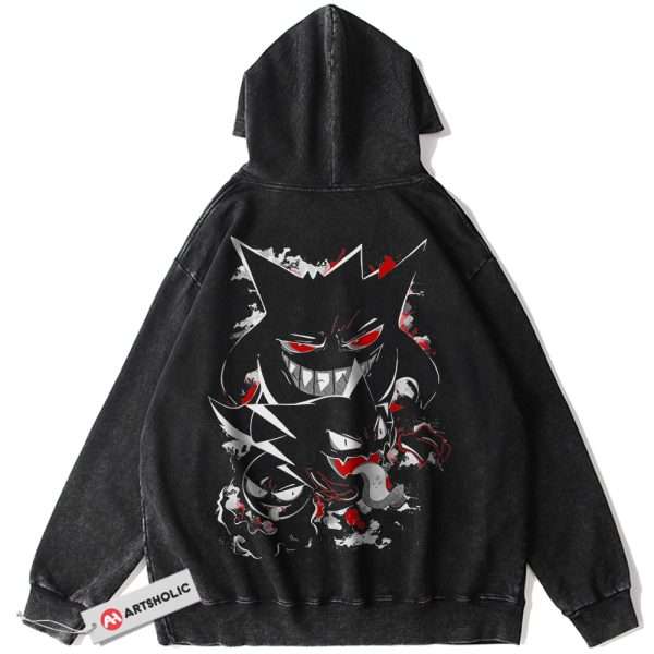 Gengar Gatsly Haunter Hoodie, Pokemon Hoodie, Anime Hoodie, Vintage Hoodie