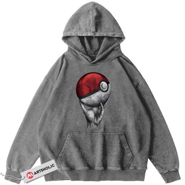 Poke Ball Hoodie, Pokemon Hoodie, Anime Hoodie, Vintage Hoodie