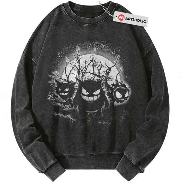 Pokemon Sweatshirt, Gengar Sweatshirt, Gatsly Sweatshirt, Haunter Sweatshirt, Anime Sweatshirt, Vintage Sweater