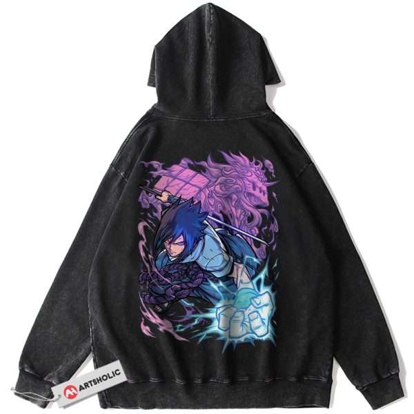 Sasuke Uchiha Hoodie, Naruto Hoodie, Anime Hoodie, Vintage Hoodie