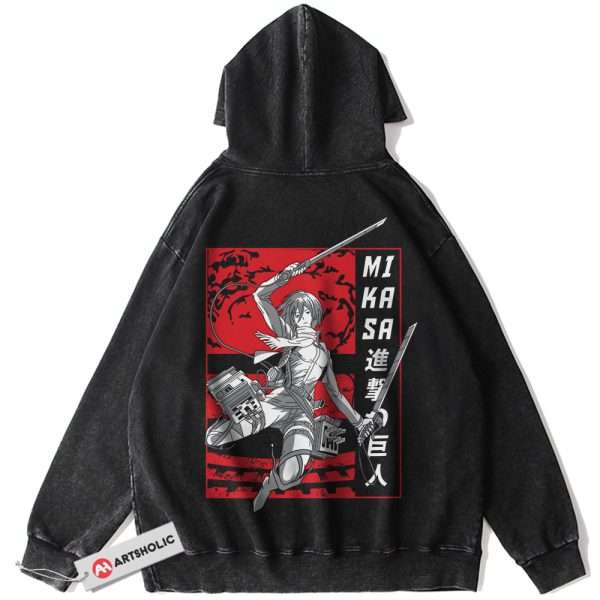 Mikasa Ackerman Hoodie, Attack On Titan Hoodie, AOT Hoodie, Anime Hoodie, Vintage Hoodie