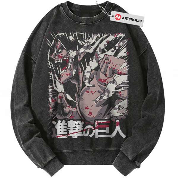 Eren Yeager Sweatshirt, Attack On Titan Sweatshirt, AOT Sweatshirt, Anime Sweatshirt, Vintage Sweatshirt