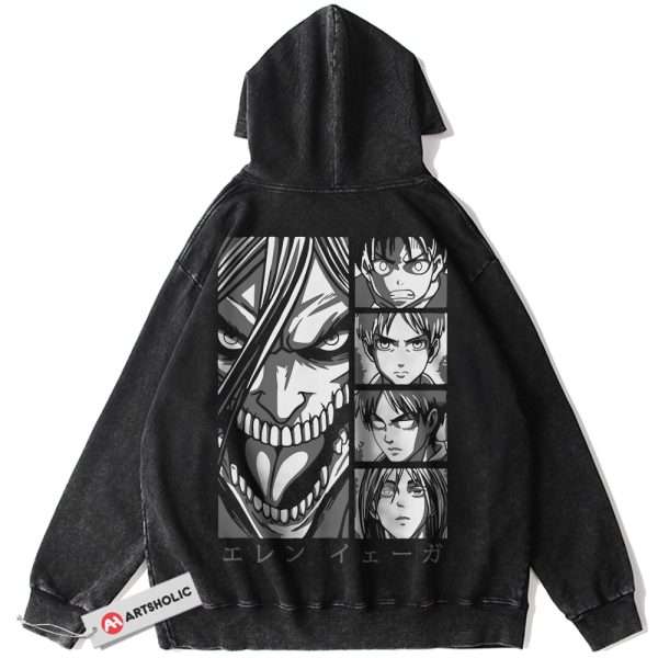 Eren Yeager Hoodie, Attack On Titan Hoodie, AOT Hoodie, Anime Hoodie, Vintage Hoodie