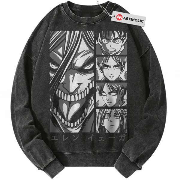 Eren Yeager Sweatshirt, Attack On Titan Sweatshirt, AOT Sweatshirt, Anime Sweatshirt, Vintage Sweatshirt