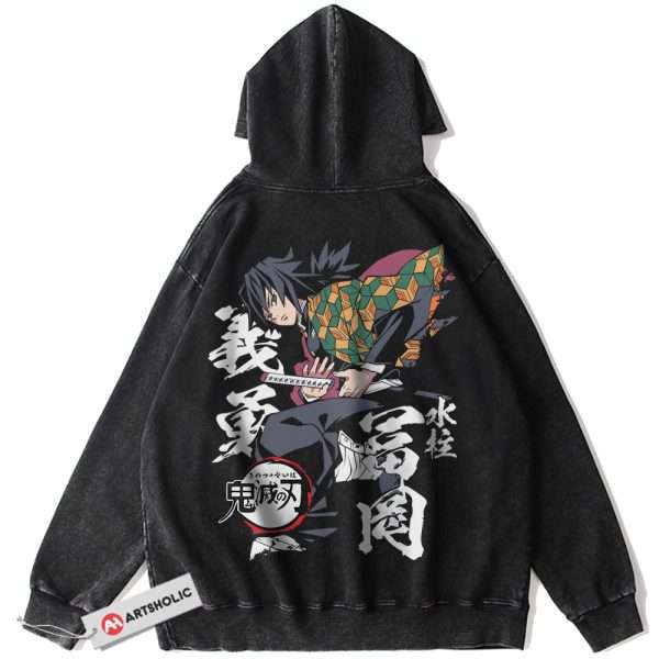Giyu Tomioka Hoodie, Demon Slayer Hoodie, Anime Hoodie, Vintage Hoodie