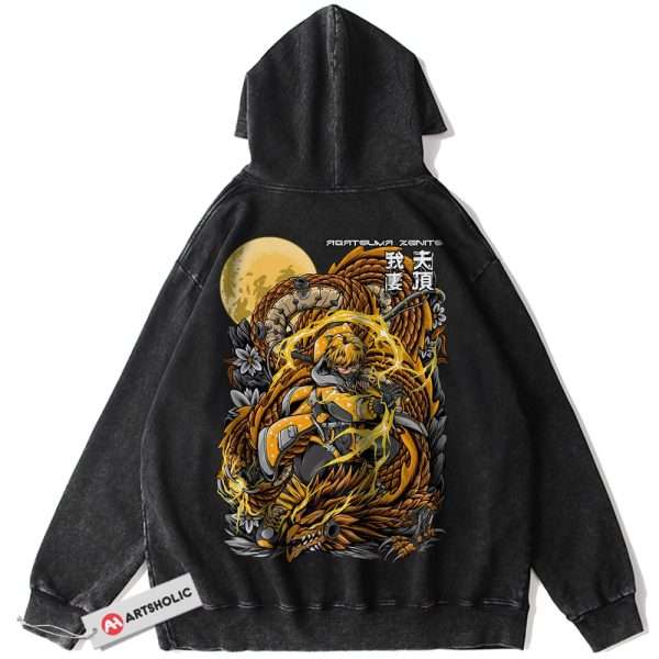 Zenitsu Agatsuma Hoodie, Demon Slayer Hoodie, Anime Hoodie, Vintage Hoodie