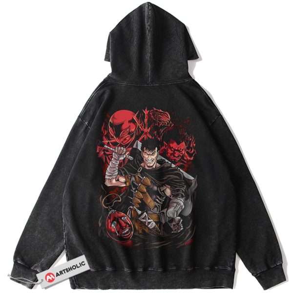 Guts Hoodie, Berserk Hoodie, Anime Hoodie, Vintage Hoodie