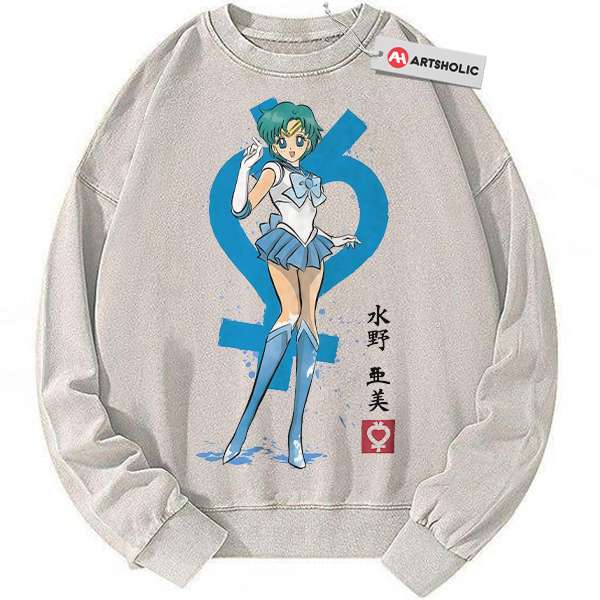 Sailor Mercury Sweatshirt, Sailor Moon Sweatshirt, Anime Sweatshirt,Vintage Sweater