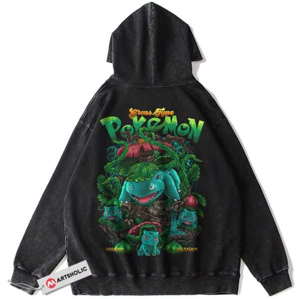 Bulbasaur Hoodie, Ivysaur Hoodie, Venusaur Hoodie, Pokemon Hoodie, Anime Hoodie, Vintage Hoodie