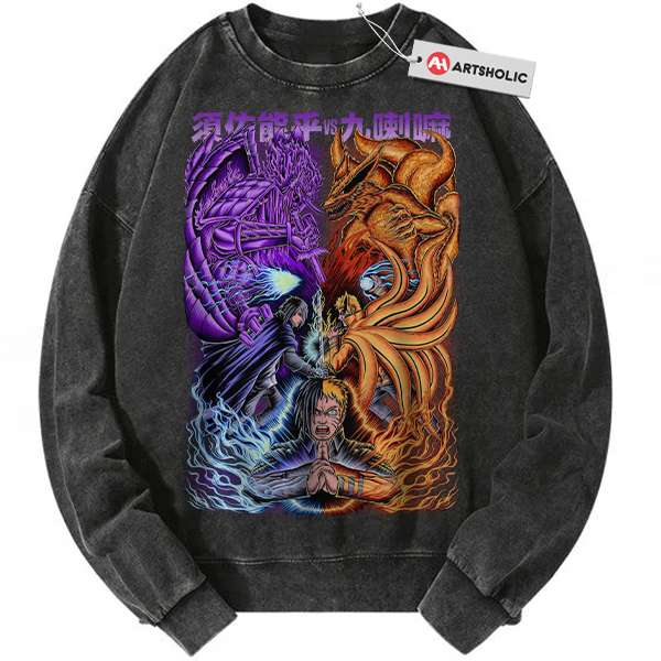 Sasuke Uchiha Sweatshirt, Naruto Sweatshirt, Anime Sweatshirt, Vintage Sweater