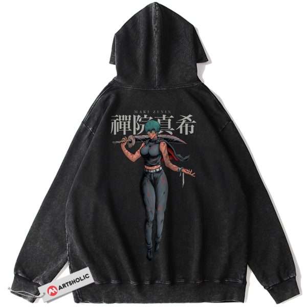 Maki Zenin Hoodie, Jujutsu Kaisen Hoodie, Anime Hoodie, Vintage Hoodie