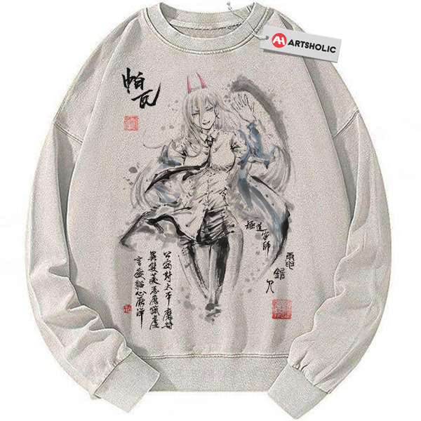 Power Sweatshirt, Chainsaw Man Sweatshirt, Anime Sweatshirt, Vintage Sweater