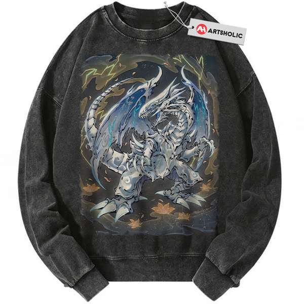 Blue Eyes White Dragon Sweatshirt, Anime Sweatshirt, Vintage Sweater