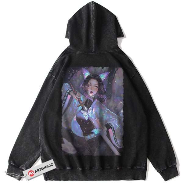 Shinobu Kocho Hoodie, Demon Slayer Hoodie, Anime Hoodie, Vintage Hoodie