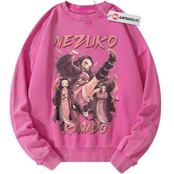 Nezuko Kamado Sweatshirt, Demon Slayer Sweatshirt, Anime Sweatshirt, Vintage Sweater