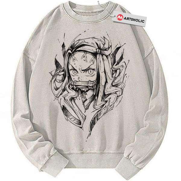 Nezuko Kamado Sweatshirt, Demon Slayer Sweatshirt, Anime Sweatshirt, Vintage Sweater