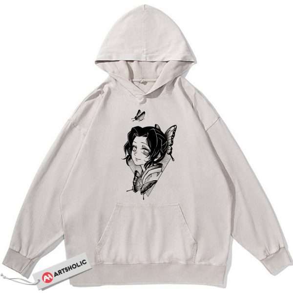 Shinobu Kocho Hoodie, Demon Slayer Hoodie, Anime Hoodie, Vintage Hoodie