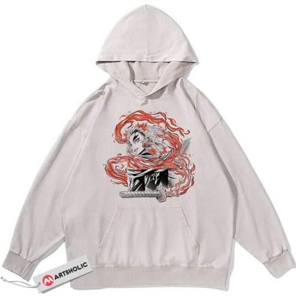 Kyojuro Rengoku Hoodie, Demon Slayer Hoodie, Anime Hoodie, Vintage Hoodie