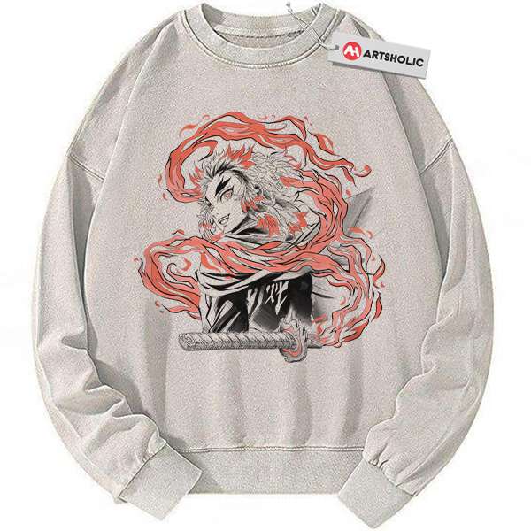Kyojuro Rengoku Sweatshirt, Demon Slayer Sweatshirt, Anime Sweatshirt, Vintage Sweater