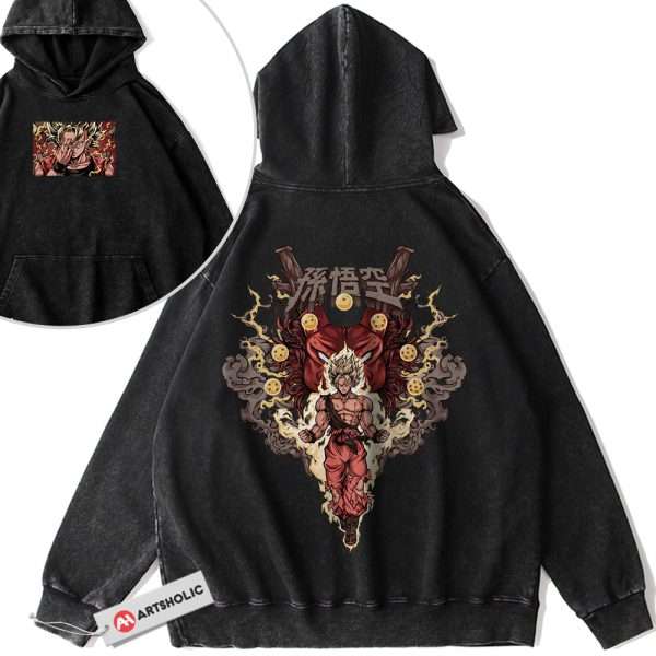 Son Goku Hoodie, Dragon Ball Z Hoodie, DBZ Hoodie, Anime Hoodie, Vintage Hoodie 2-Sided