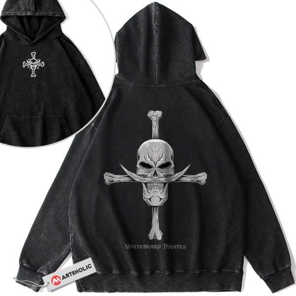 Whitebeard Pirates Hoodie, One Piece Hoodie, Anime Hoodie, Vintage Hoodie 2-Sided
