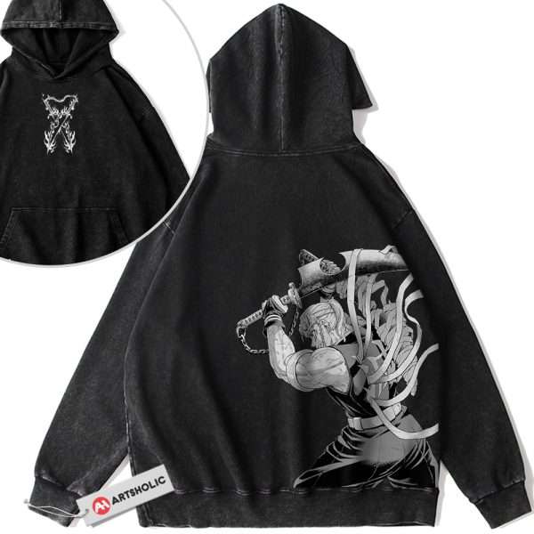Tengen Uzui Hoodie, Demon Slayer Hoodie, Anime Hoodie, Vintage Hoodie 2-Sided