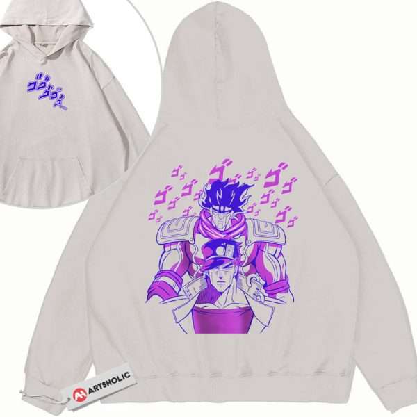 Jotaro Kujo Hoodie, JoJo's Bizarre Adventure Hoodie, Anime Hoodie, Vintage Hoodie 2-Sided