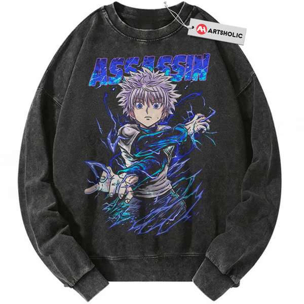 Killua Zoldyck Sweatshirt, Hunter x Hunter Sweatshirt, HxH Sweatshirt, Anime Sweatshirt, Vintage Sweater