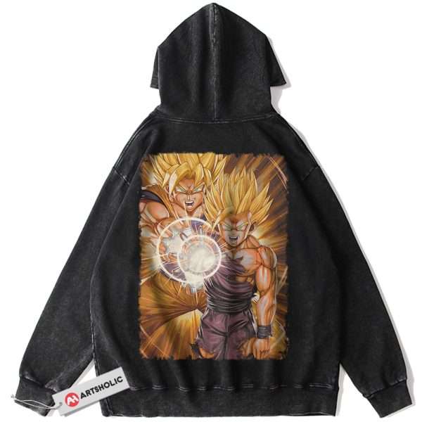 Son Goku and Gohan Hoodie, Dragon Ball Hoodie, Anime Hoodie, Vintage Hoodie