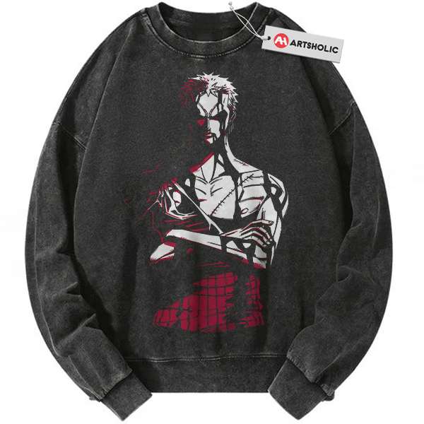 Roronoa Zoro Sweatshirt, One Piece Sweatshirt, Anime Sweatshirt, Vintage Sweater