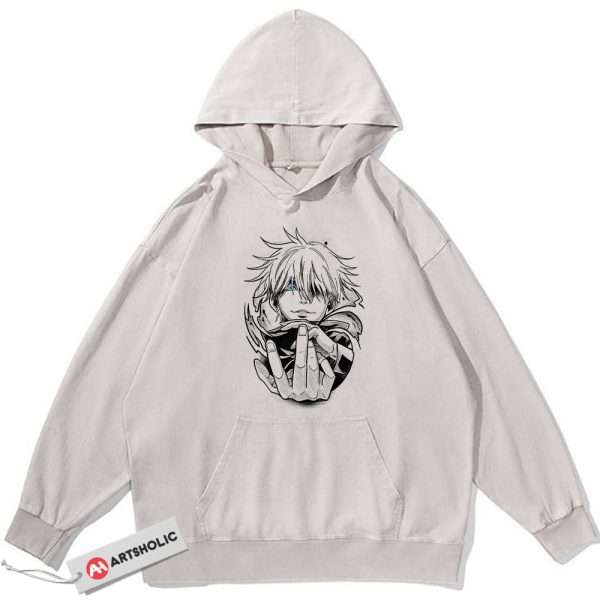 Satoru Gojo Hoodie, Jujutsu Kaisen Hoodie, Anime Hoodie, Vintage Hoodie