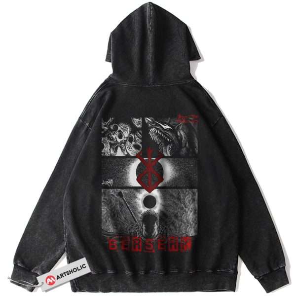 Guts Hoodie, Berserk Hoodie, Anime Hoodie, Vintage Hoodie