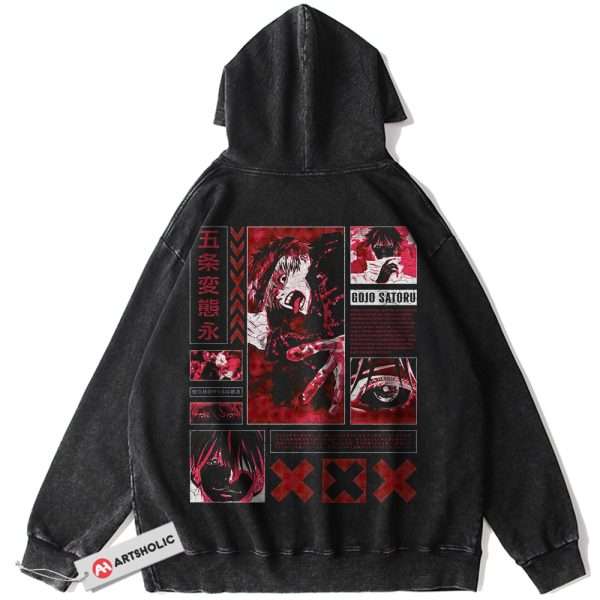 Satoru Gojo Hoodie, Jujutsu Kaisen Hoodie, Anime Hoodie, Vintage Hoodie