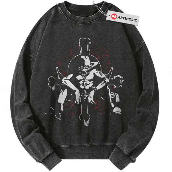 Portgas D Ace Sweatshirt, One Piece Sweatshirt, Anime Sweatshirt, Vintage Sweater