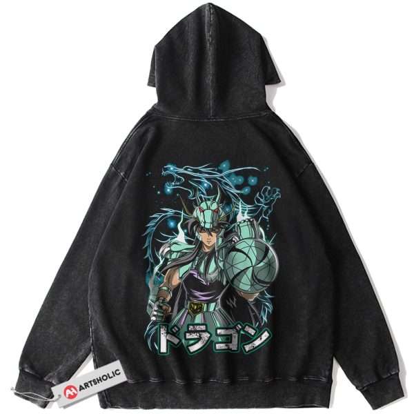 Dragon Shiryu Hoodie, Saint Seiya Hoodie, Anime Hoodie, Vintage Hoodie