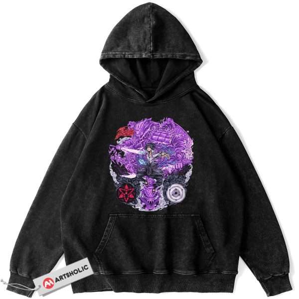 Sasuke Uchiha Hoodie, Naruto Hoodie, Anime Hoodie, Vintage Hoodie