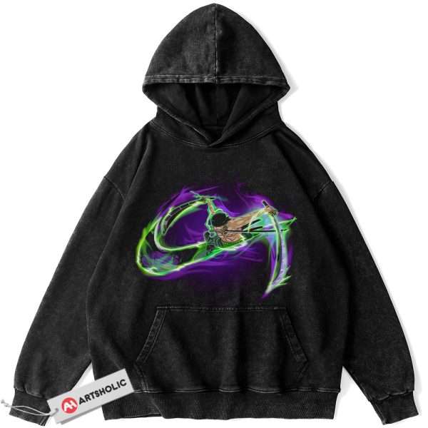 Roronoa Zoro Hoodie, One Piece Hoodie, Anime Hoodie, Vintage Hoodie